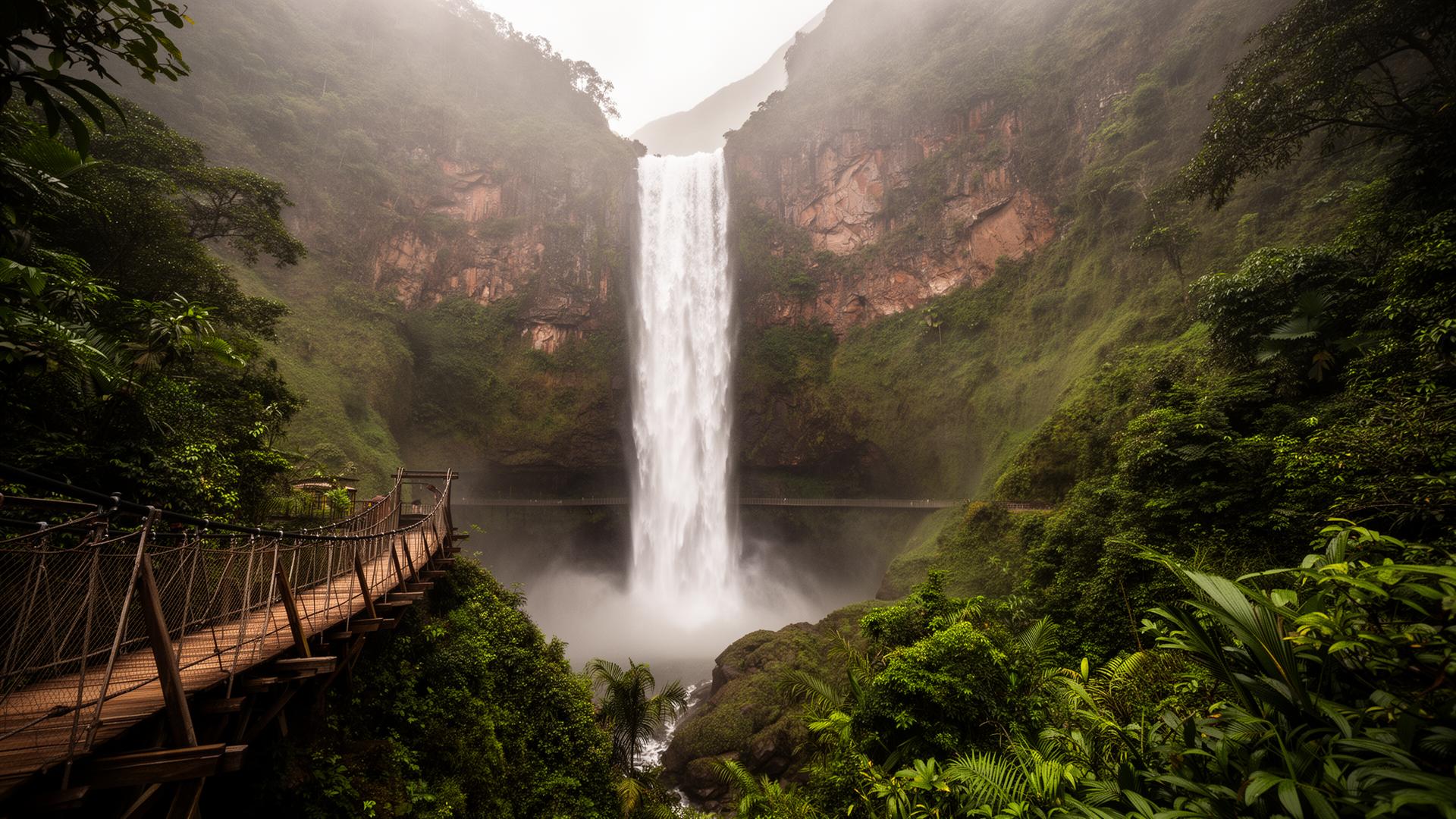 Cascada Pailón del Diablo cerca de Baños, Ecuador